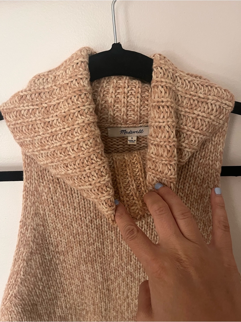 Madewell Sleeveless Cowl Neck Sweater Vest - Tan - Picture 2 of 3